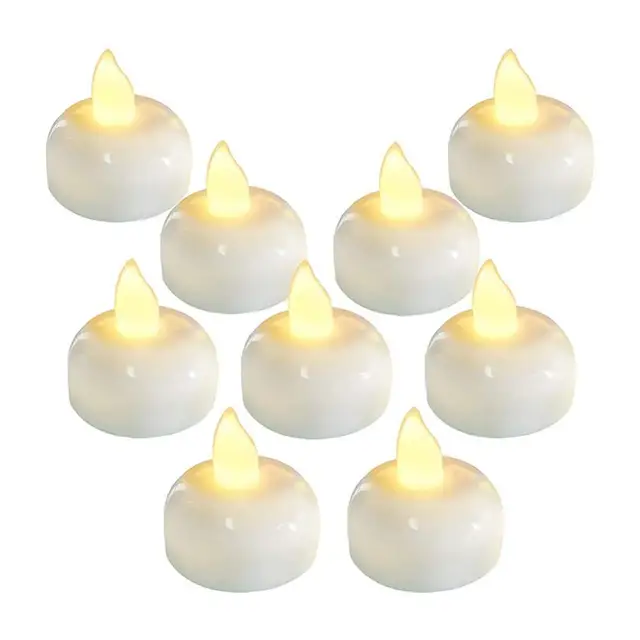 2/4/5Db Led Gyertyák Vízálló Tealámpák Home Dekor Akkumulátor Úszó Tealights Fürdőszoba Kiegészítők Fény A Medencéhez - Image 3