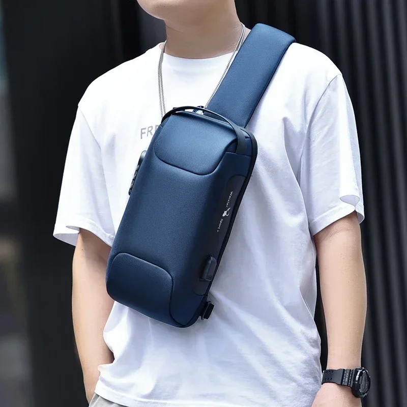 Oxford Fabric Men Backpack with USB Charge Port for Travel