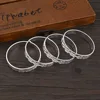 4Pcs 18k 8mm Width 45MM 55MM 65MM 70MM Dubai Baby Cute Bangles For Girl Jewelry Silve Color Bangles Girls Birthday Jewelry Gifts 4