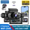 360 Degree 4 Cameras Dash Cam Car DVR WiFi 2.5K Video Recorder 4 Channel Front Rear View Night Vision Black Box DVR For Vehicle