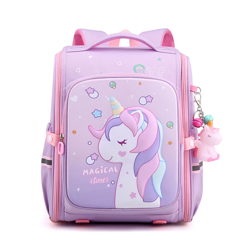 

New Girl School Bags Child Pink Unicorn Printing Backpacks Kindergarten Student Cute Girls Children's Schoolbag Waterproof Kid