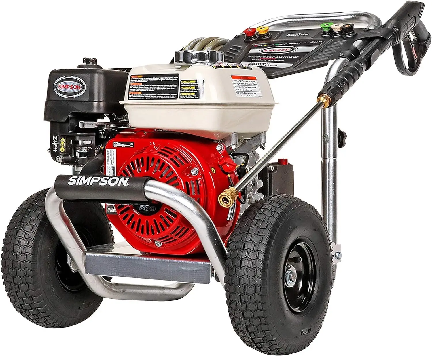 Cleaning ALH3425 Aluminum Series 3600 PSI Gas Pressure Washer 2.5 GPM Honda GX200 Engine Includes Spray Gun and Extension