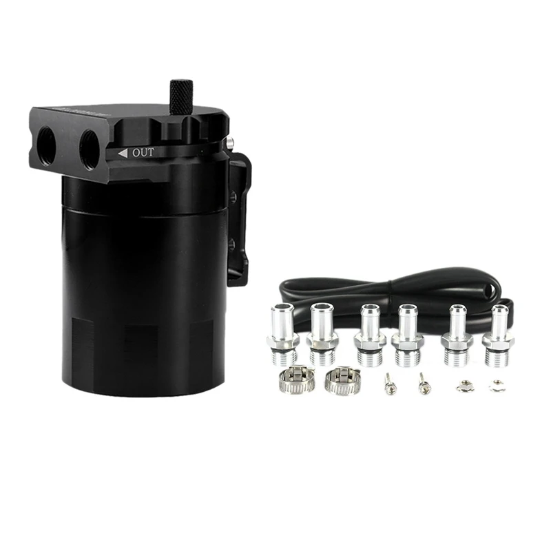 

Filter Fuel Tank R-EP Universal Aluminum Oil Catch Can Oil Filter Fuel Tank Round Reservoir Oil Drainer XH-JT052