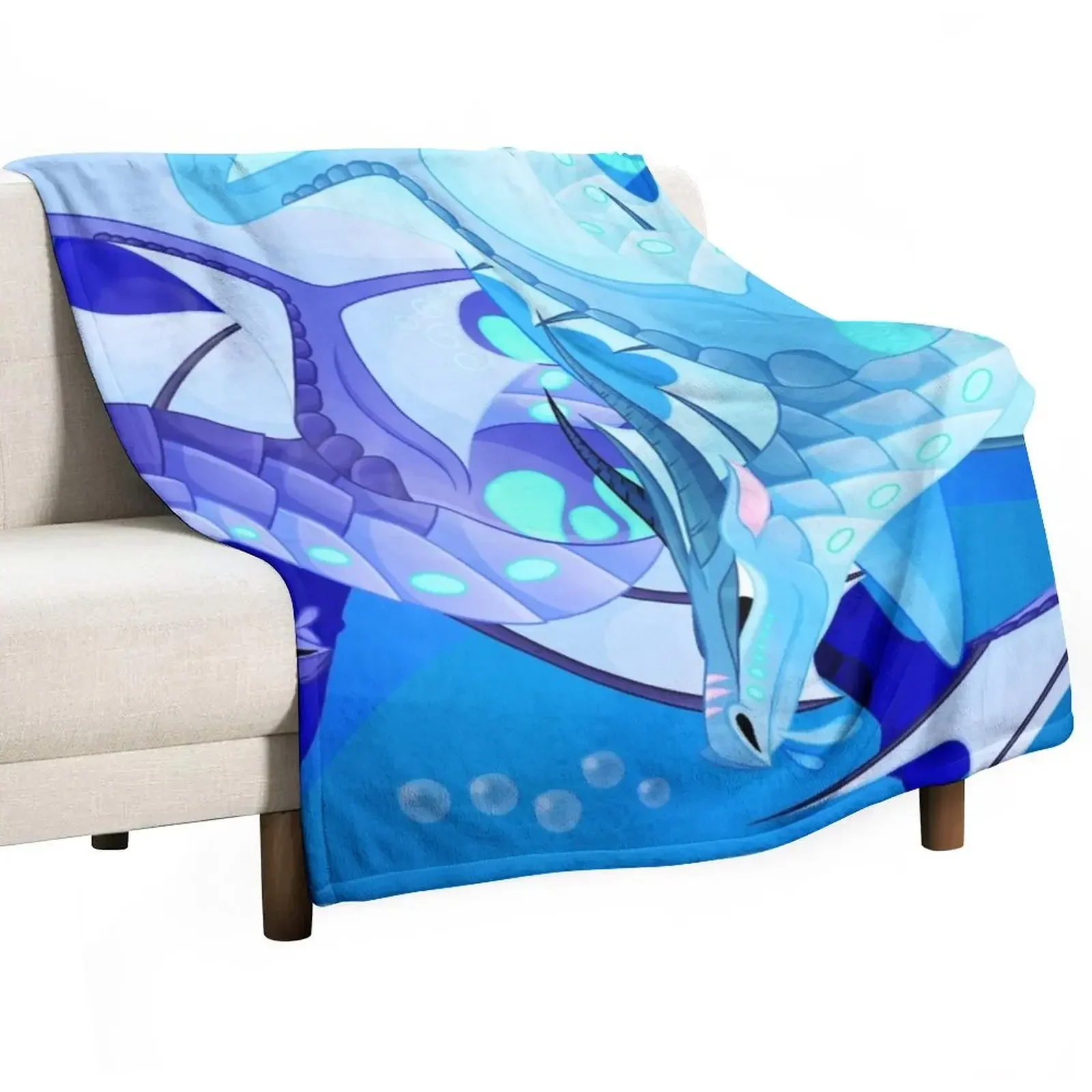 

Wings of Fire- Tsunami & Riptide Throw Blanket Decoratives blankets and throws Thermals For Travel Blankets