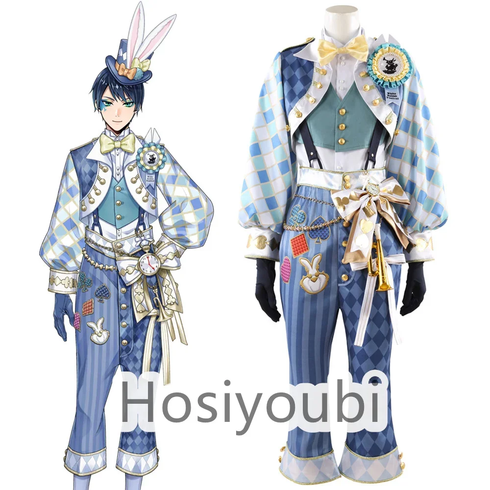 Twisted Wonderland Rose Kingdom White Rabbit Festival Deuce Cosplay Halloween Theme Costume
