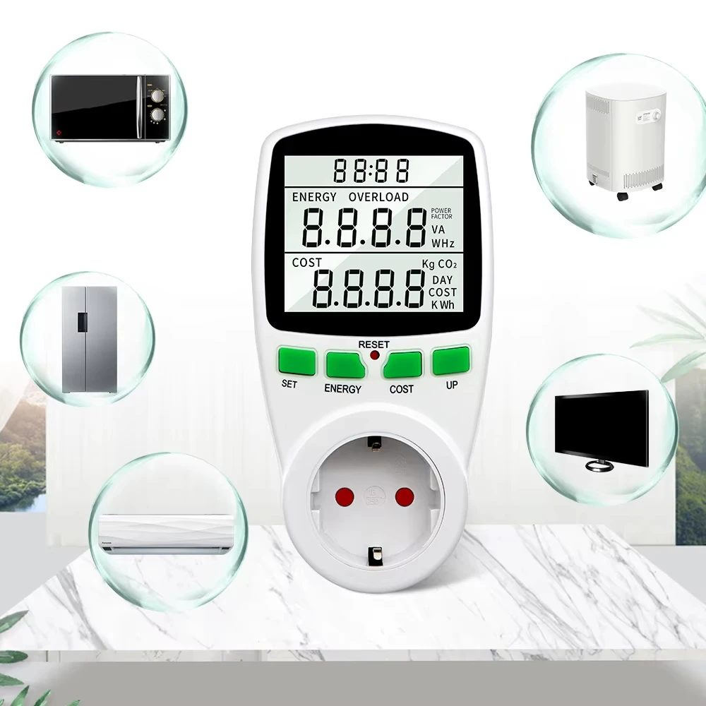 Universal LCD Power Meter Socket Electric Tester & Energy Analyzer