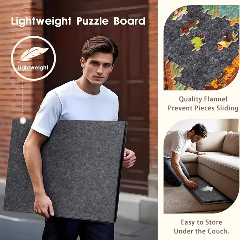 Portable Puzzle Table with Color Tray and Stand