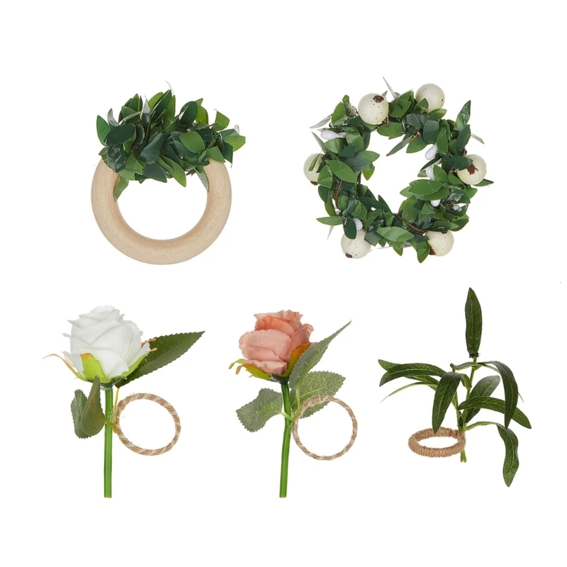 

Simulated Plant Accent Napkin Secure Hoop Innovative Napkin Fasteners Decors