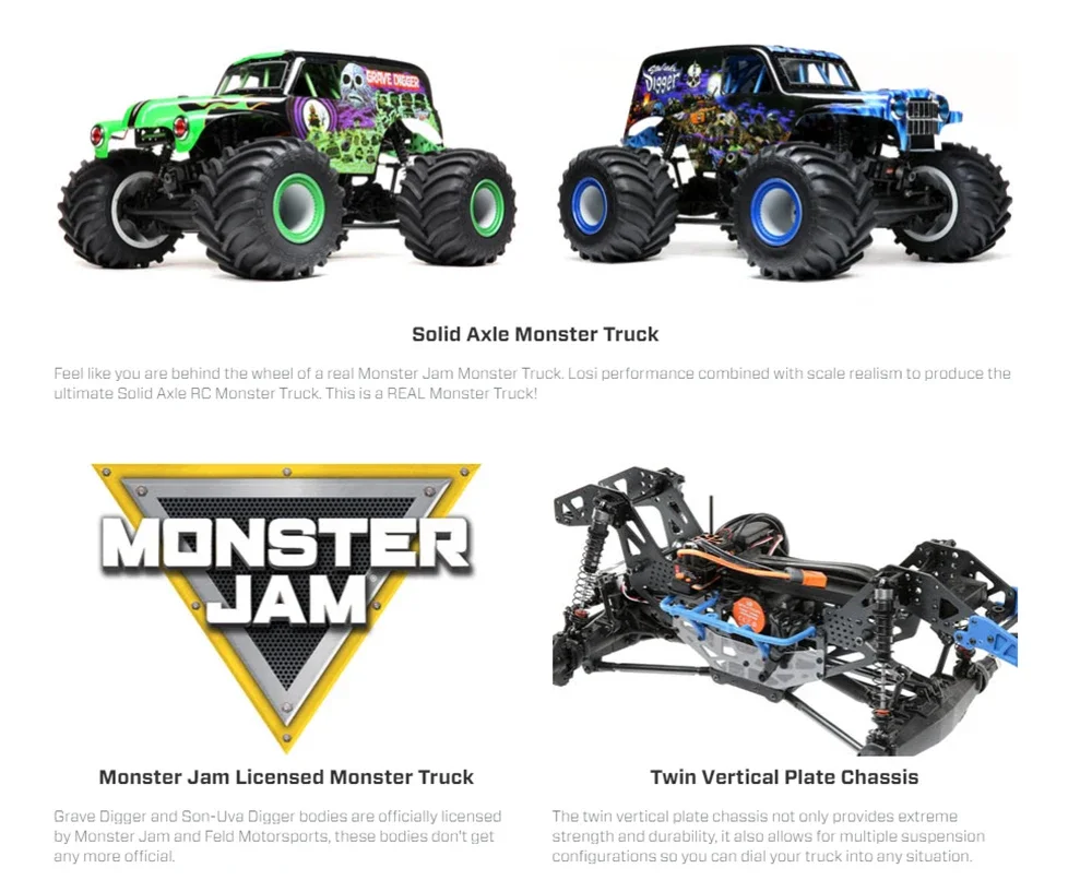 Losi-子供と大人のための電気モンスタートラック,4wdモンスター 