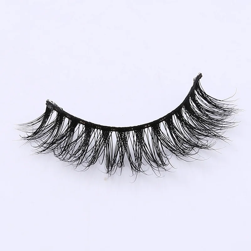 Eyelashes Real Mink Handmade Crossing Lashes Individual Strip Thick 3D Mink Lash Fake Eyelashesmakeup DOCOCER A14