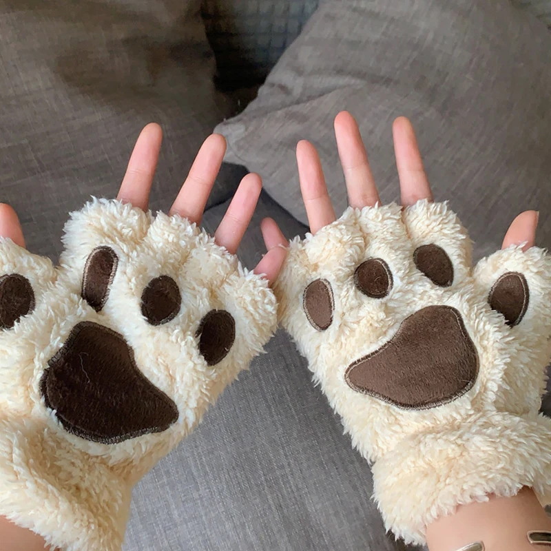 YJZQ Gants Patte de Chat Mitaine Fausse Fourrure Patte Ours Aimable YJZQ Gants Patte de Chat Mitaine Fausse Fourrure Patte Ours Aimable