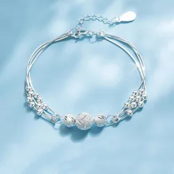 Elegant 925 Sterling Silver Luxury Charm Bracelet for Women - Perfect Wedding Jewelry Gift (05)