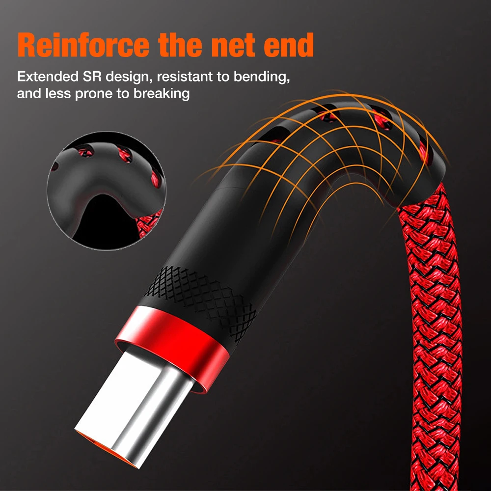 USB Type C to C Cable - Long, Durable 60W Fast Charging Cord