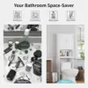 Over The Toilet Storage Cabinet, Bathroom Shelf Organizer with Anti-Tip Device Small Freestanding Space Saver 6
