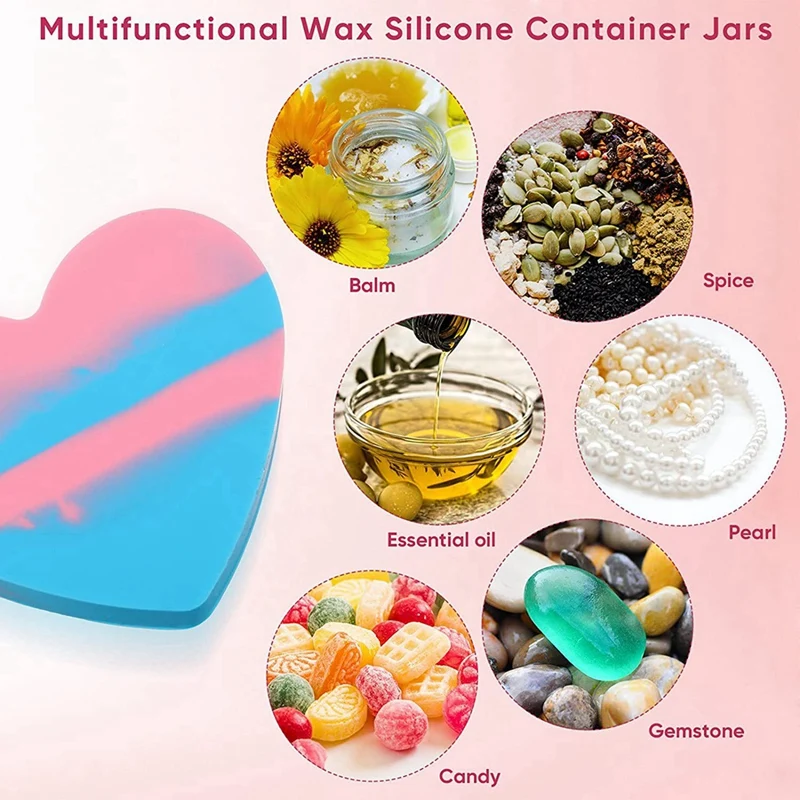4PCS Heart-Shaped Silicone Wax Container Non-Stick Oil Wax Concentrate Tank Stainless Steel Painting and Engraving Tools foldable woodworking bench