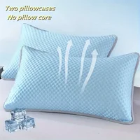 2-8 housses d’oreiller rafraîchissantes d’été en soie de glace couleur unie sensation fraîche pour climatisation lavables sans oreiller 48x74 cm idéales pour chambre maison confortable respirantes parfaites pour nuits 1