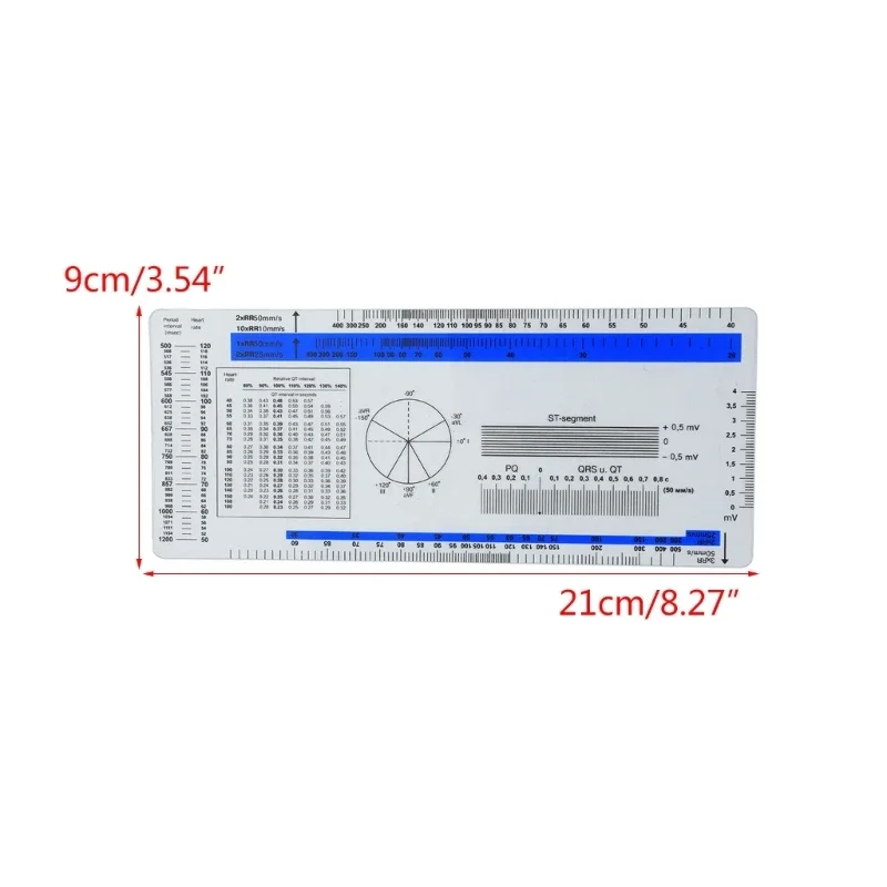 ECG Ruler ECG Student Pocket Reference Guide Electrocardiogram Ruler Cardiogram Transparent Soft Heart Rate
