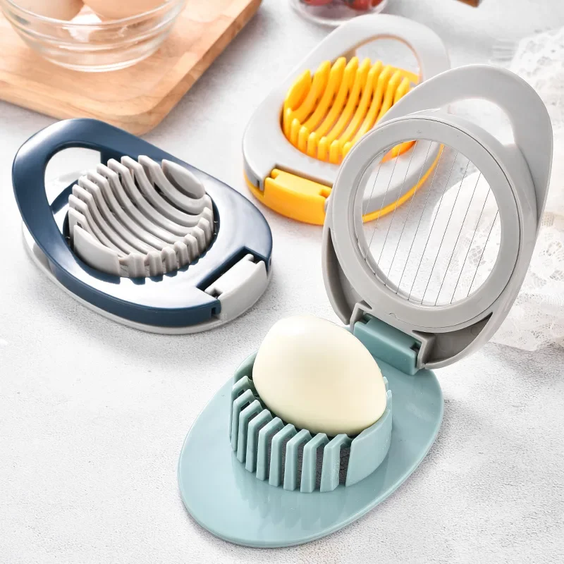 Egg Slicer Stainless Steel Wire Egg Slicer for Home Hard Boiled Eggs Cutter Fruit Slicer Kitchen Curious Gadgets Breakfast Tools