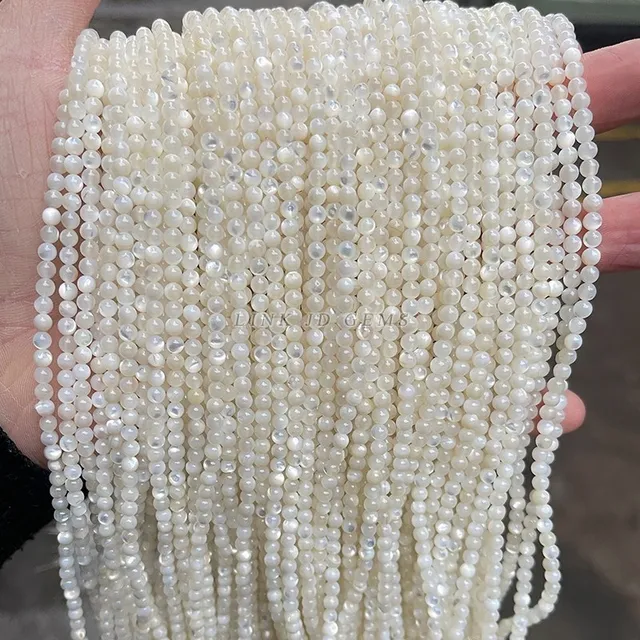 Natural White Mother of Pearl Shell Beads 5