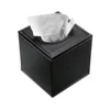 Black Pu Paper Holder Square Tissue Box Napkin Storage Towel Container Home Office Hotel Room ganization 3