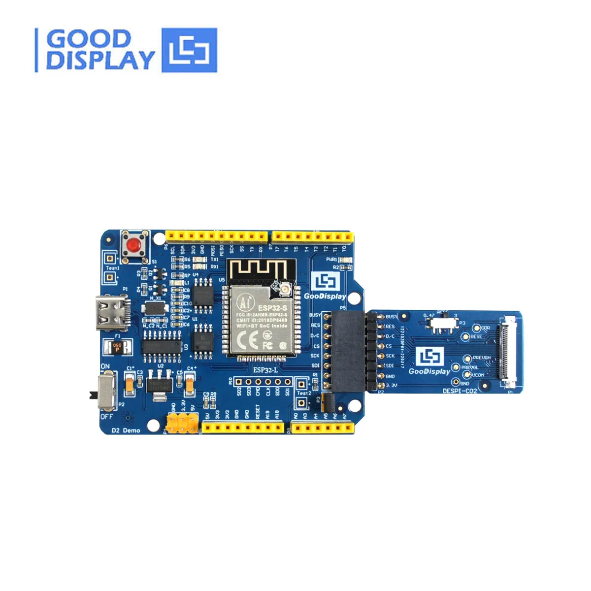 Epaper Display com Esp32 Development Kit Eink Módulo de Tela Esp32 Demo Kit Esp32-l C02 Gdey075z08 75 - Imagem 6
