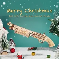 Robotime Rokr Corsac M60 Toy Gun 3D Wooden Puzzle Mechanical Building Model Kit for Children 14 Years Christmas gift 2