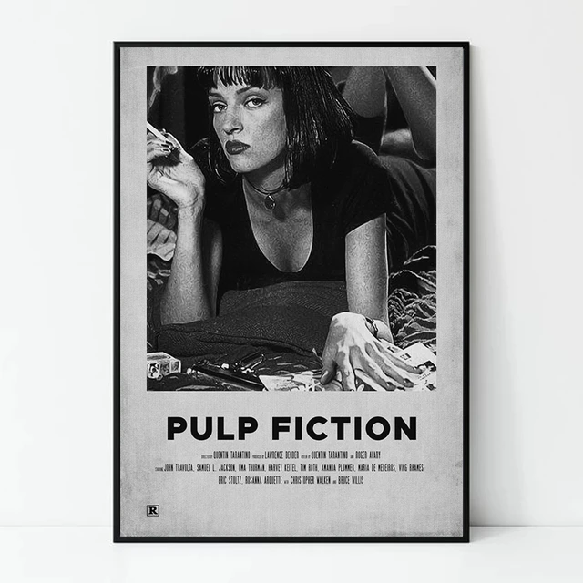 Affiches de film classique en noir et blanc, toile rétro, impressions de  Fiction, tableau d'art mural pour la décoration de la maison - AliExpress