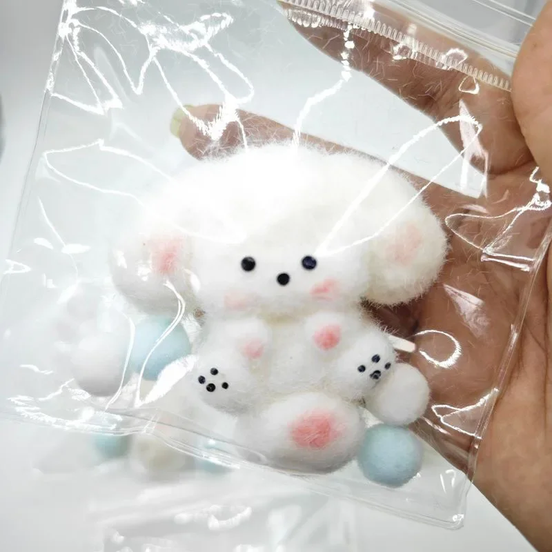 Kawaii Flocked Bunny Angel Sheep Seal Chick Curly Dog Relieve Stress Irritability Fingertip Toy Sensory Autism Kids Squishy Gift 4