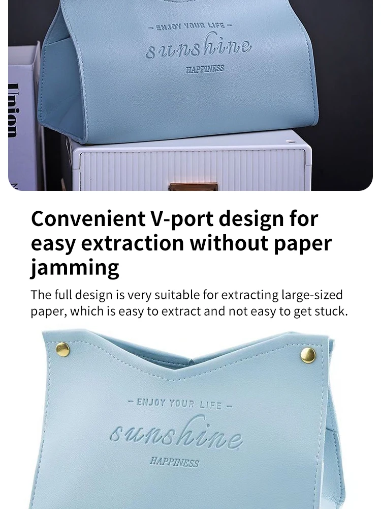 Wohnzimmer esszimmer taschentuch box umwelt freundliche leder mehrzweck einfarbig kreative servietten aufbewahrung sbox – Detail 6
