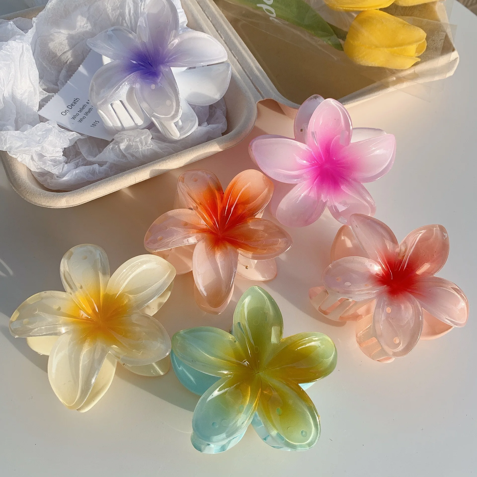 Neue Vintage Acetat Haar Kralle Clip süße Schmetterling Haars pange Haarnadel Haars pangen trend ige Haarschmuck Haars pangen für Frauen Mädchen – Detail 10