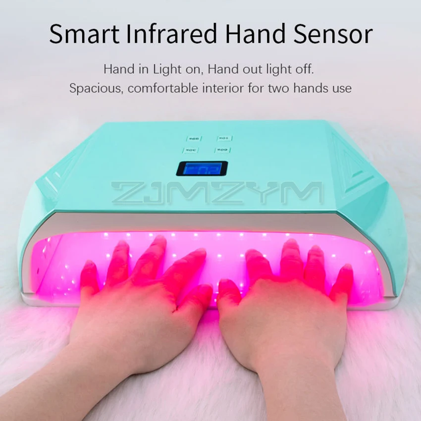 투핸즈 큐어링 충전식 네일 램프 레드 라이트 젤 폴리쉬 드라이어 무선 매니큐어 머신 무선 네일 UV LED 램프