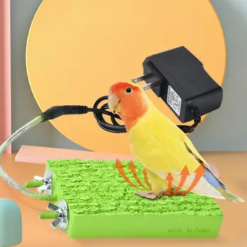Heated Bird Perch 5W Thermostatic Flat Bird Heater for Cage Safe Bird Perch Stand Warmer for Birds Parrots Hamsters Chinchillas 3