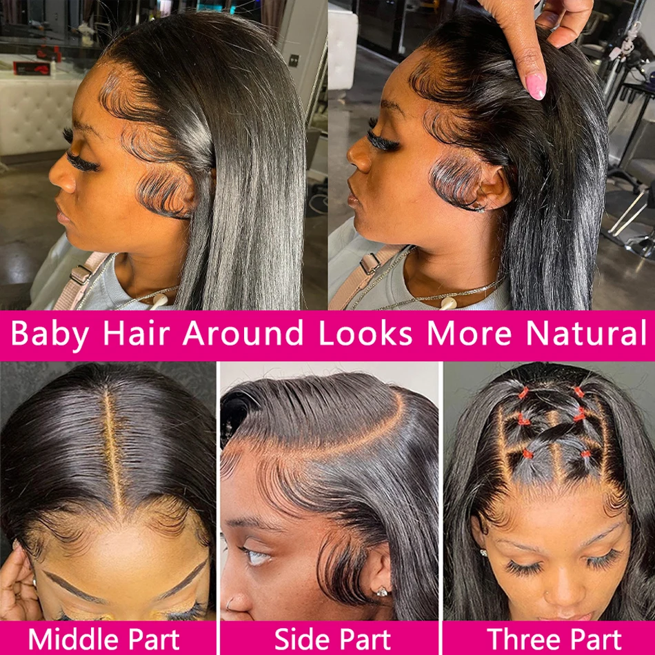 Human Hair Wig 13x6 Straight Lace Front Wigs 32 Inches Transparent Lace Frontal Wig Remy Malaysian13x4 Straight Human Hair Wigs For Women
