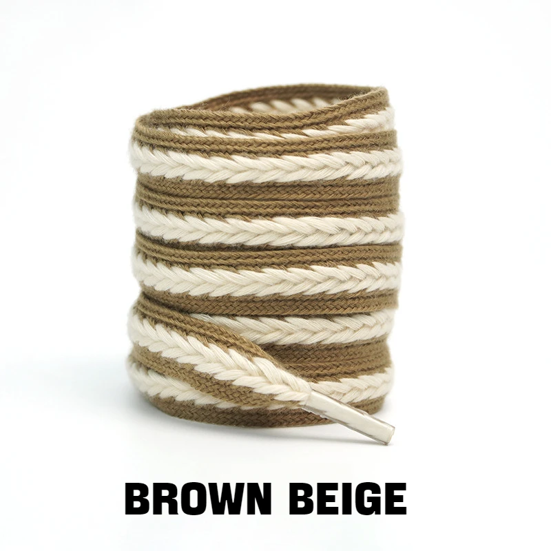 Weizen-Schnürsenkel, 1,5 cm, verbreiterte Turnschuhe, flache Schnürsenkel, Marken-Baumwollschnürsenkel für Schuhe, 100/120/140/160 cm, Seil-Schnürsenkel, 1 Paar – Detail 12