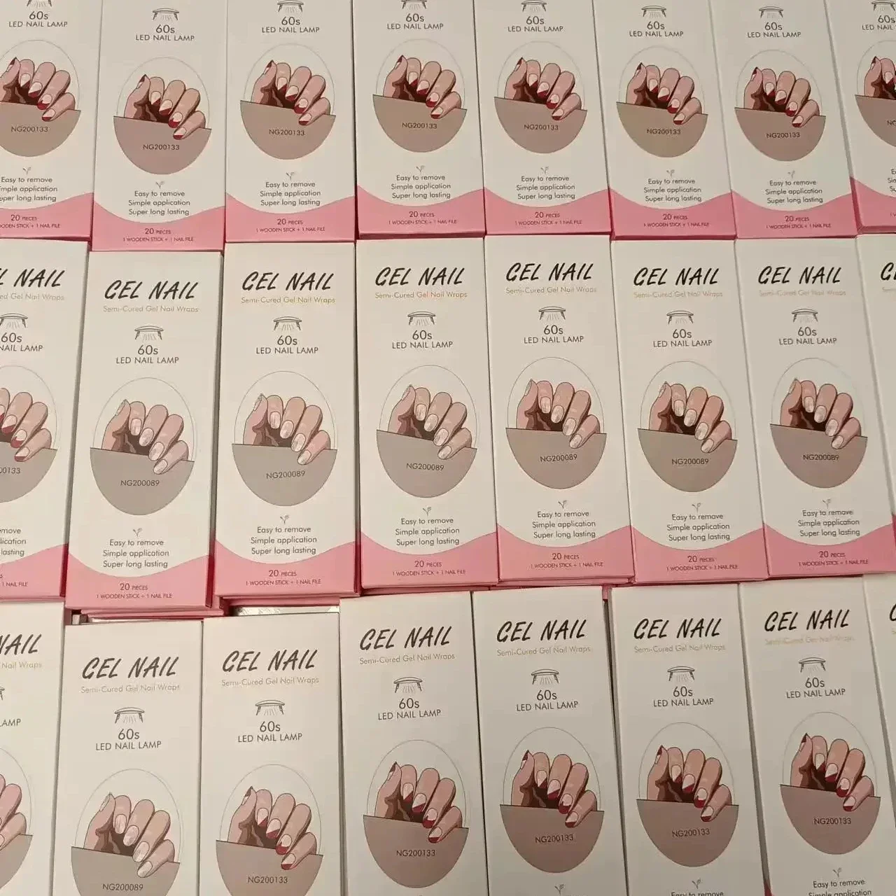 16/20/22Tips French Gel Nail Strips Patch Sliders Adhesive Waterproof Long Lasting Full Cover Gel Nail Stcikers UV Lamp Need nail stickers