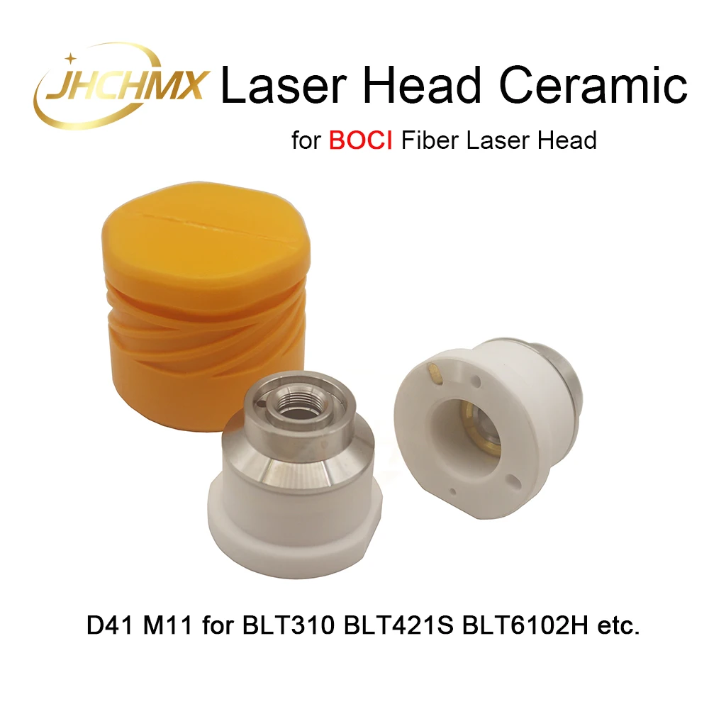 JHCHMX 레이저 세라믹 링 BOCI 노즐 홀더 D41 M11 레이저 커팅 헤드 용 원본 BLT310 BLT421S BLT6102H 부품