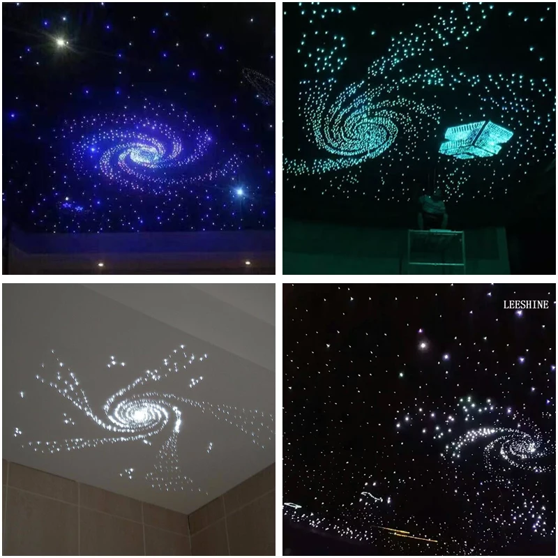 1200pcs *0.75mm*4M End Glow Fiber Optic Cable plastic Optical Fiber for for all kind LED Light Engine DIY Starry Sky Ceiling