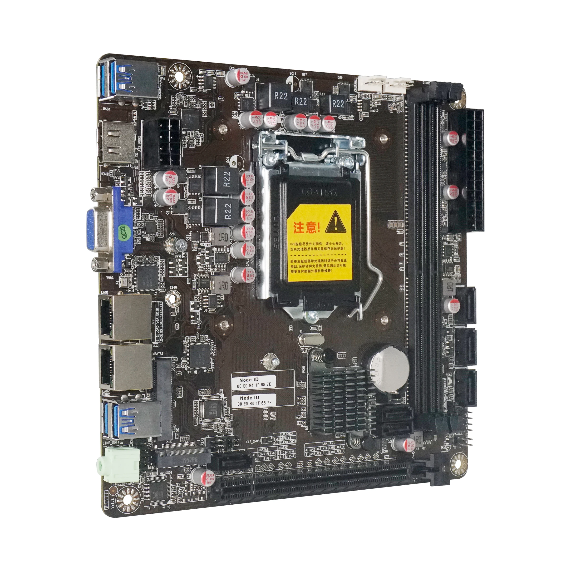 

Intel 9 Gen Mini-ITX Motherboard 2*LAN Ports 170MM Desktop PC Computer 6 SATA 3.0 NAS Server Board