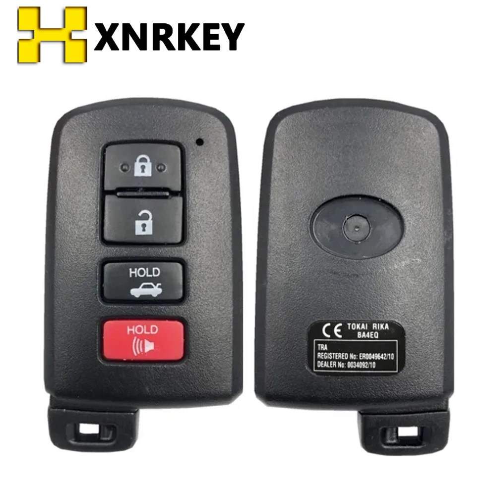 

XNRKEY Smart key For Toyota Camry Avalon Aurion Smart Key 4Buttons Keyless Go 433MHz Transponder P1 88 DST-AES Chip, B