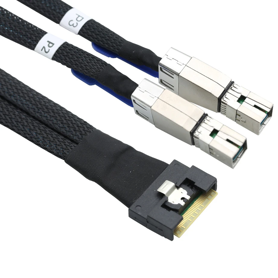 Pcie Slimline Cabo Adaptador para Servidor Fiação Interna Bundle Cobertura Completa Conector Angular Sff8654 8i a Sas hd 8644