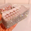 Bling Rhinestone Holes Nail Brushes Storage Box 26 Makeup Brushes Holder Acrylic Organizer Nail Art Bushes Storage Showing Shelf 6