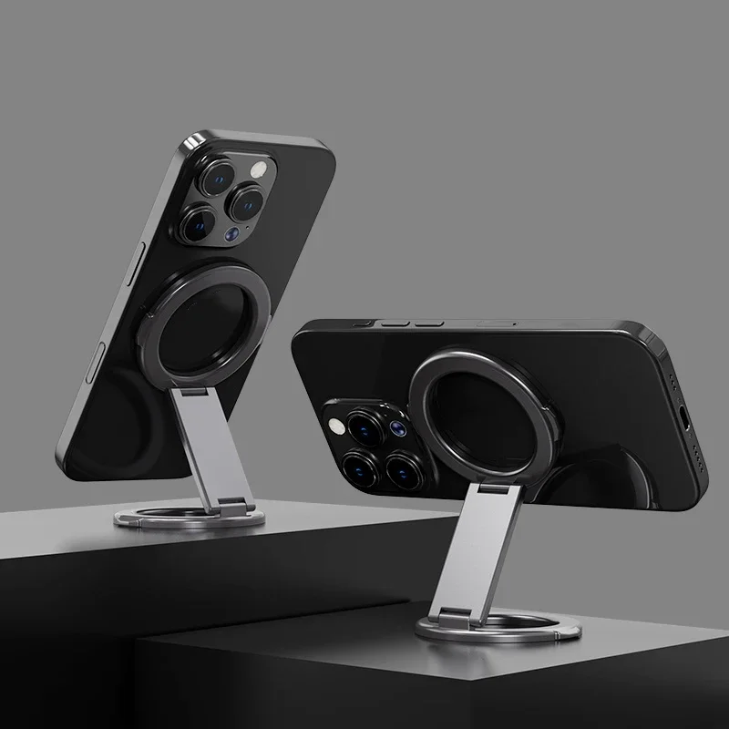 Double-sided Magnetic Phone Ring Holder for IPhone 14 15 16Pro Max Foldable Stand ForMagSafe Compatible Mobile Phone Accessories