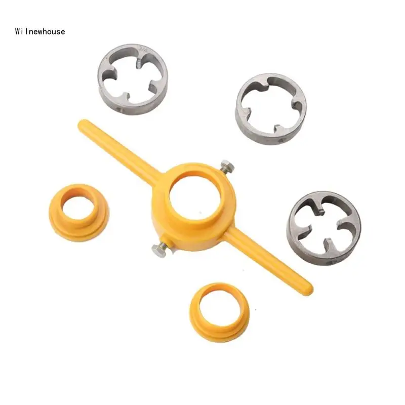 

PVC Thread Maker NPT Round Die Set Professional Pipe Threading Tool Pipe Threader Plumbing Tool 3/4 1 Inches 6 Pcs Dropship