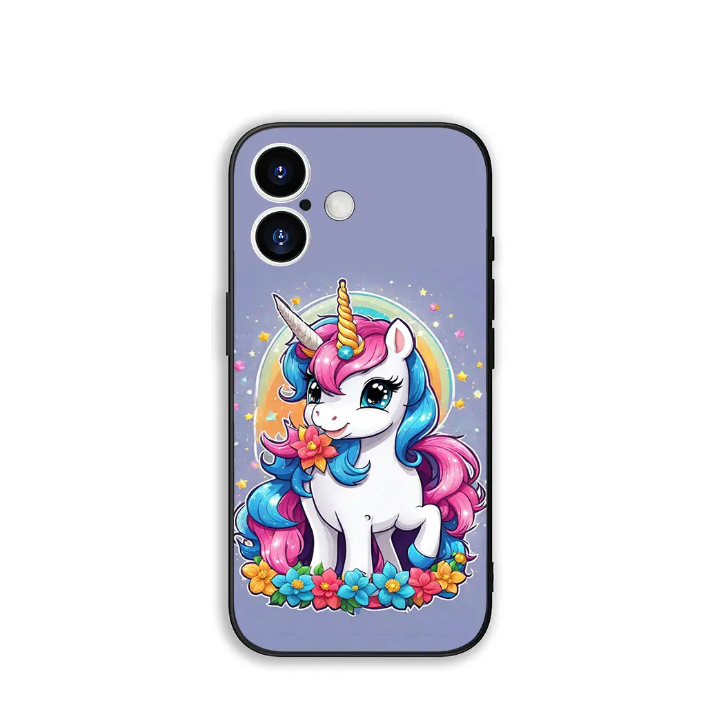 Unicorn Lovely Poster Phone Case with Wallpaper Design