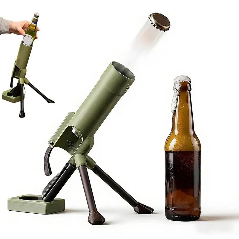 헤비 맥주병따개, 창의적인 자동 캡 발사기, 재미있는 파티 바 도구, 바베큐, 테일게이트, 모임에 적합, 바/데스크 장