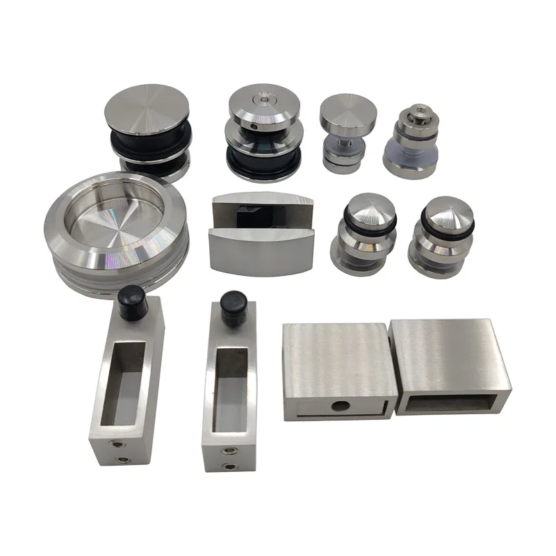 Shower Room Glass Sliding Door Hardware Kit Stainless Steel Sliding Door Pulley Bathroom Accessories