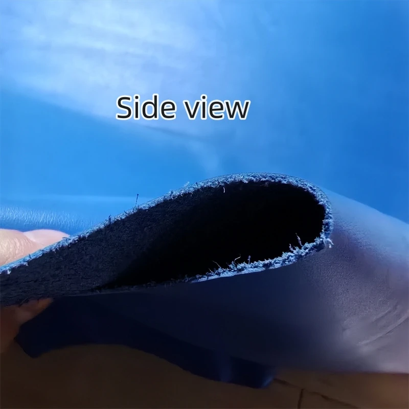 1.1mm 플레인 스카이 블루 가죽. 첫 번째 레이어 가죽. 진짜 가죽 원단. 가방용 수제 DIY. 전체 시트 절단