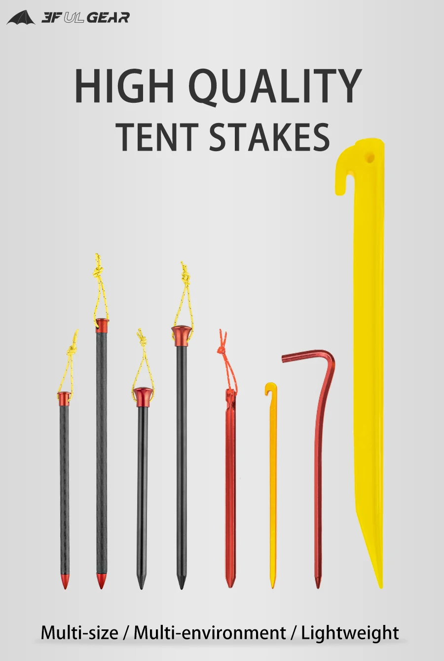 Description Picture 2 of item3F UL GEAR 15.5cm Pegs Aluminum Stakes Nail For Camping Tent Rope Ultralight Tent Accessories 5 pcs Equipment Outdoor Travel
