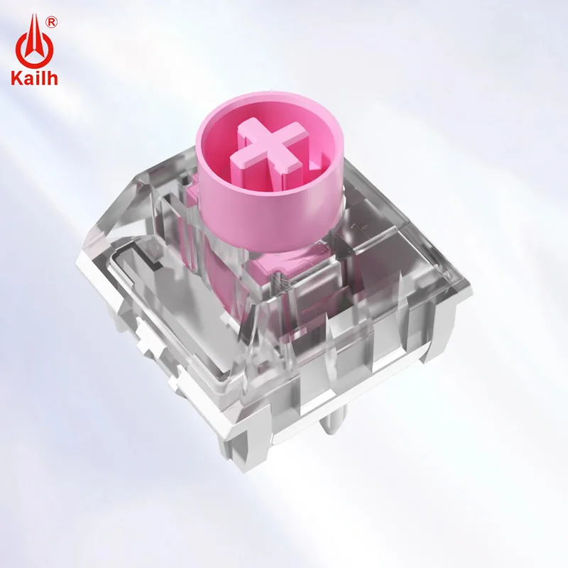 Kailh Box Interruptor Teclado Mecânico Interruptor Silencioso Interruptor Rosa Escritório Impermeável e à Prova de Poeira Linear Smd mx 3pin Switchs Hot Swap