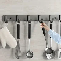 Suitable for bathroom, living room, kitchen, modern wall rod storage hooks, kitchenware storage racks, kitchen accessories 1